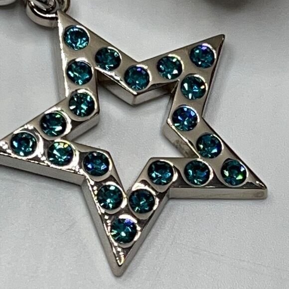 Blue Crystal Cut Out Star Purse Charm/Key Chain COACH - Picture 3 of 11